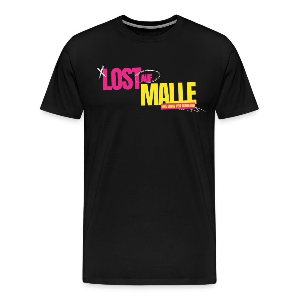 Männer Premium Lost auf Malle T-Shirt - Schwarz