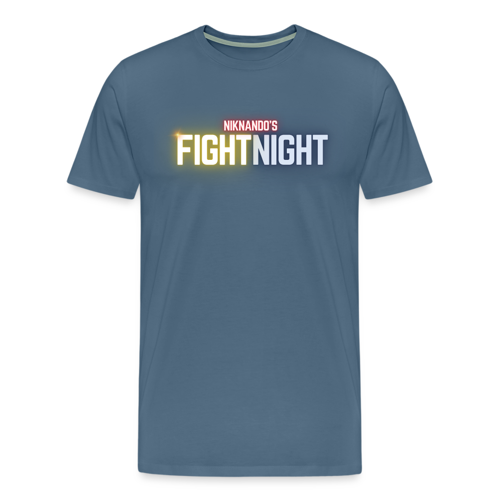 Männer Premium Fight Night T-Shirt - Blaugrau