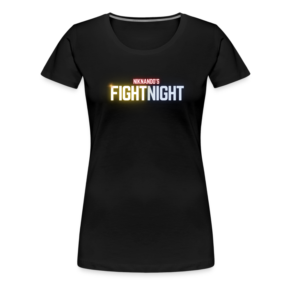 Frauen Premium Fight Night T-Shirt - Schwarz