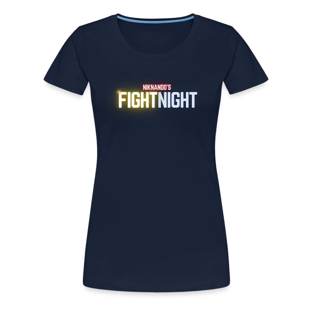 Frauen Premium Fight Night T-Shirt - Navy