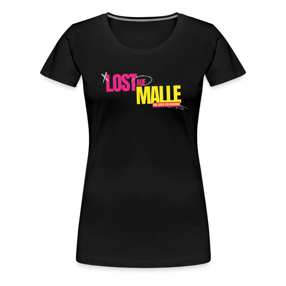 Frauen Premium Lost auf Malle T-Shirt - Schwarz