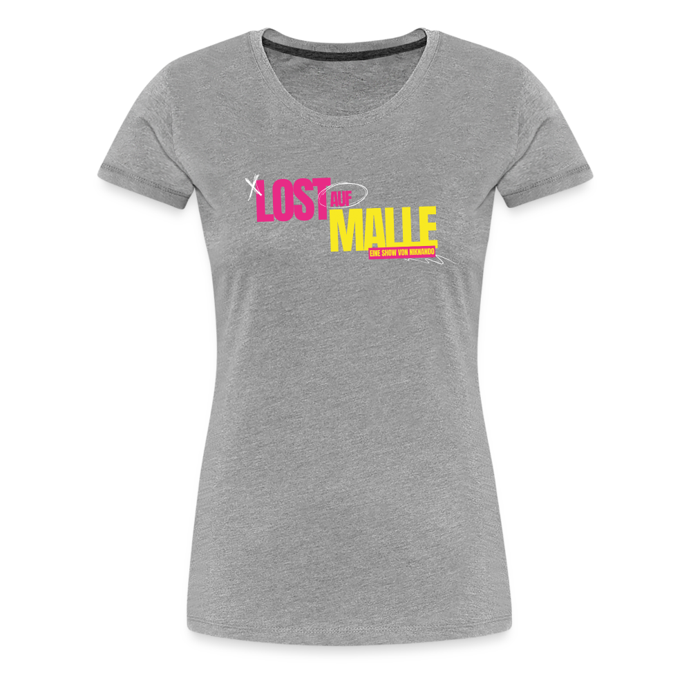 Frauen Premium Lost auf Malle T-Shirt - Grau meliert