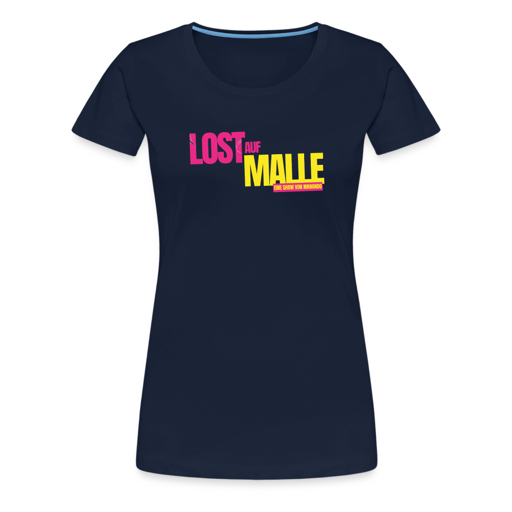 Frauen Premium Lost auf Malle T-Shirt - Navy