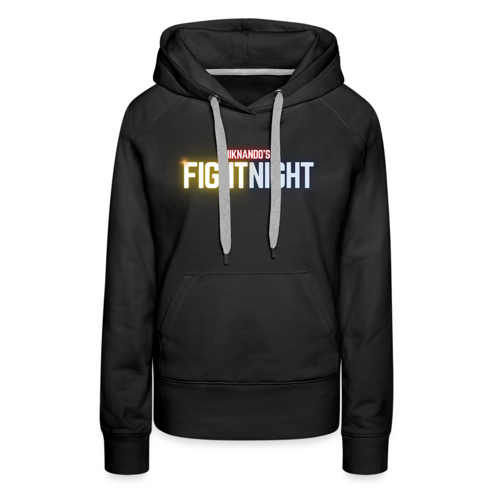 Frauen Premium Fight Night Hoodie - Schwarz