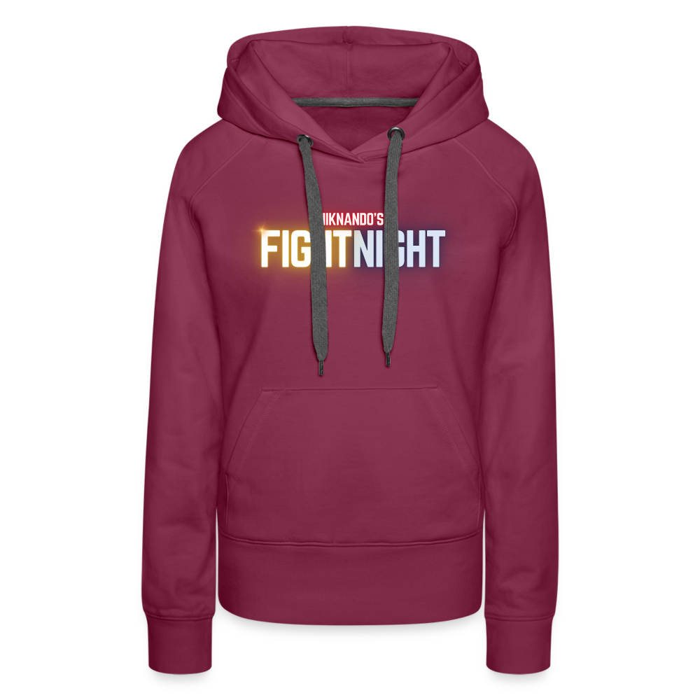 Frauen Premium Fight Night Hoodie - Bordeaux